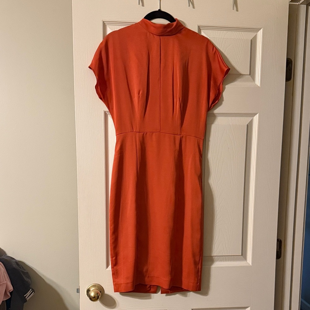 Reiss Vibrant Orange Midi Dress